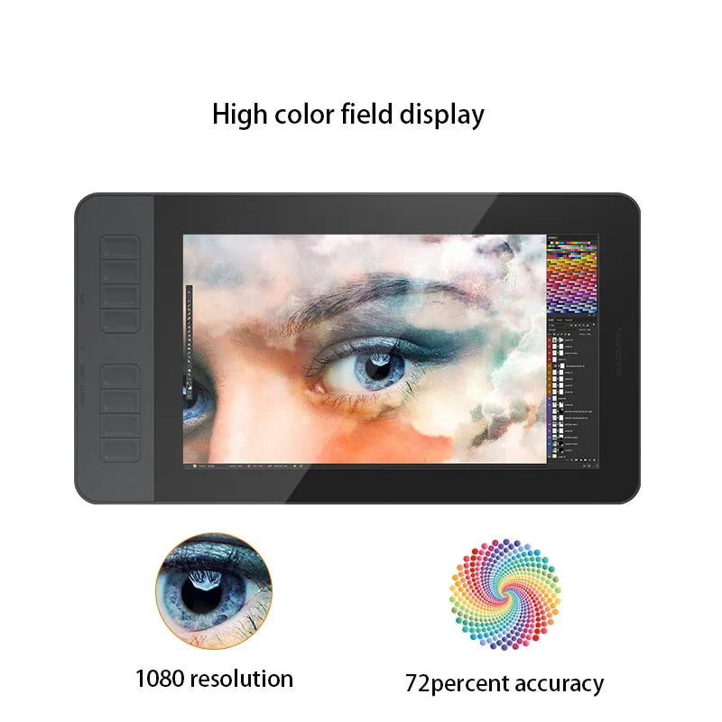 HD Graphics Drawing Display Digital Tablet Monitor With 8 Shortcut Keys & Battery-Free Pen