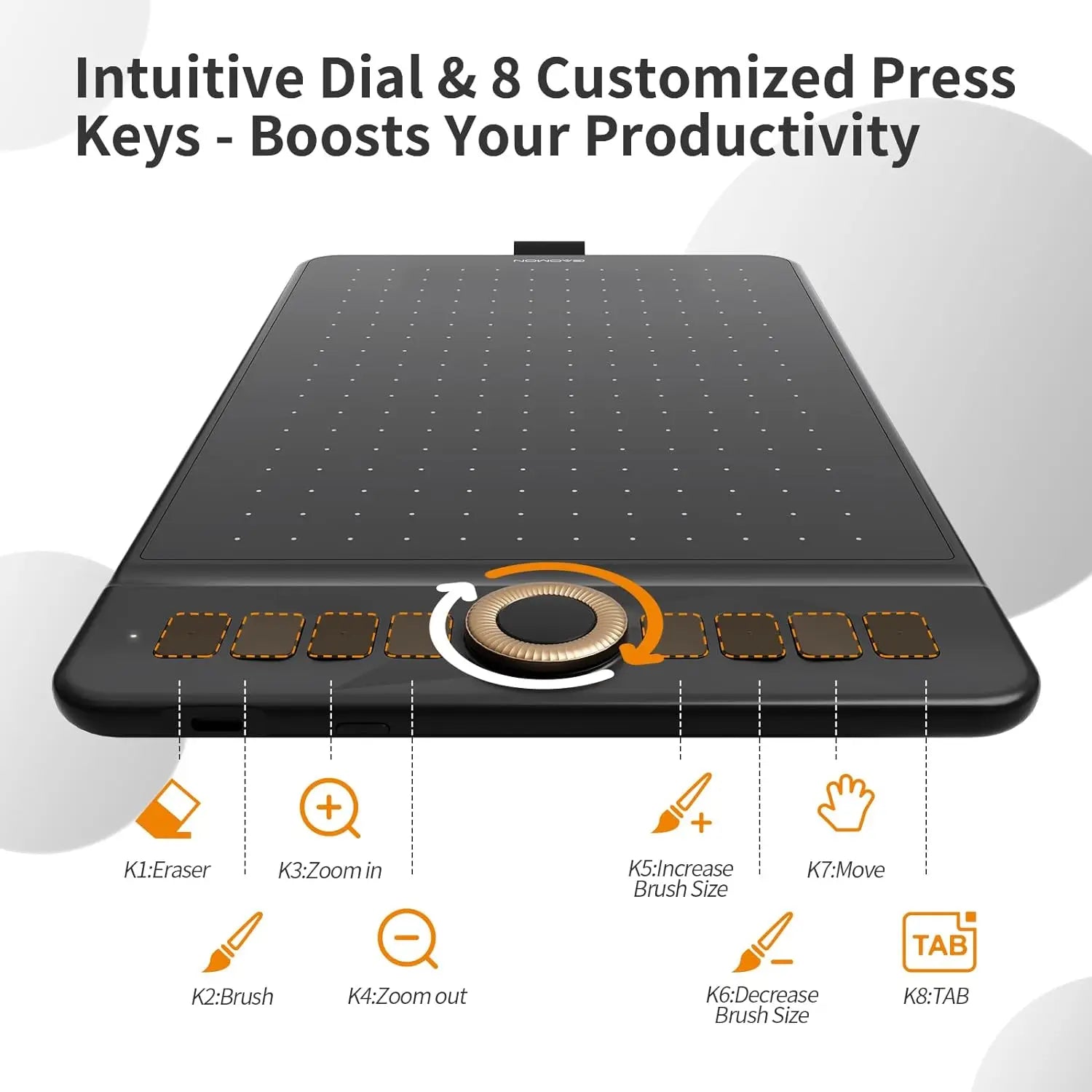 Wireless Graphics Tablet Bluetooth Levels Pen Pressure 8x5 Inch Drawing Tablet Android Supported