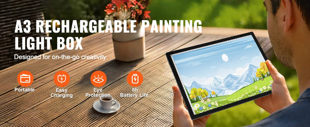 Rechargeable Light Tablet for Tracing Light Box for  Painting/Animation/Sketching