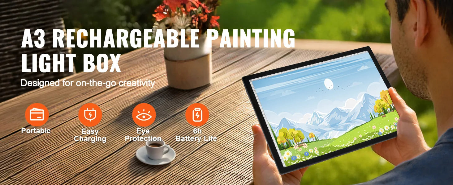 Rechargeable Light Tablet for Tracing Light Box for  Painting/Animation/Sketching