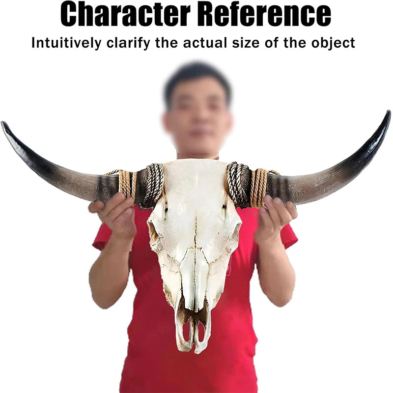 Modern Bull Head Wall Hanging Decoration, Built-in Hanging Design, Realistic  Longhorn Skull