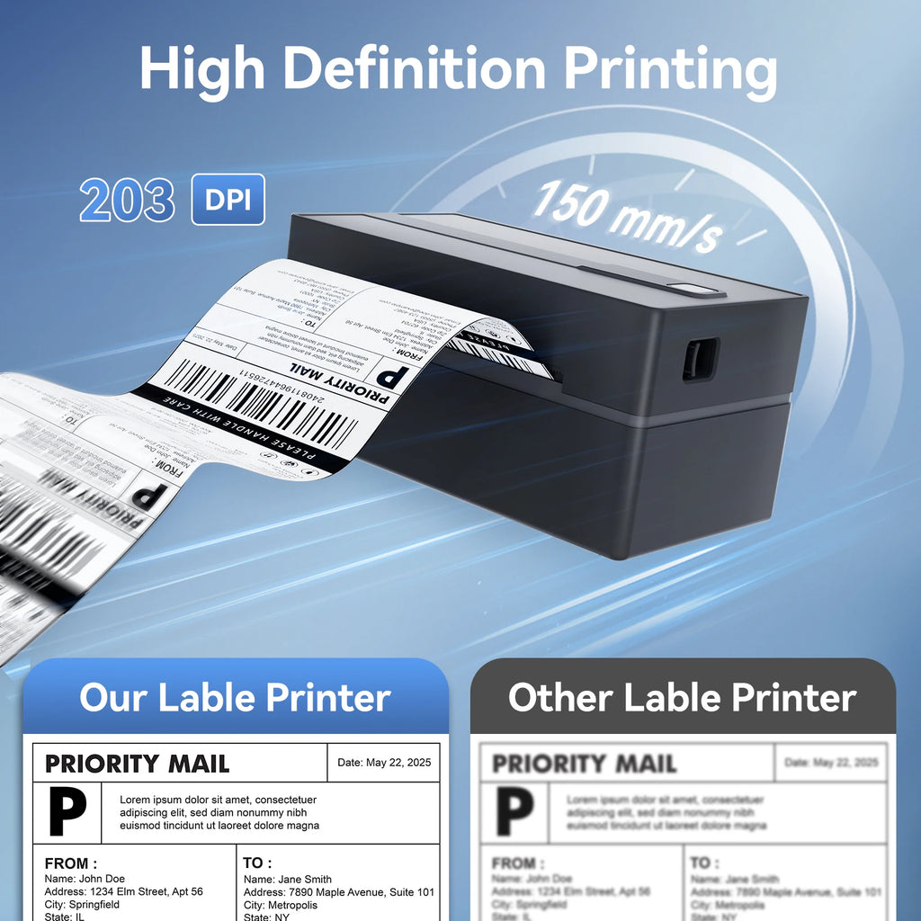 Portable Thermal Label Printer USB Bluetooth