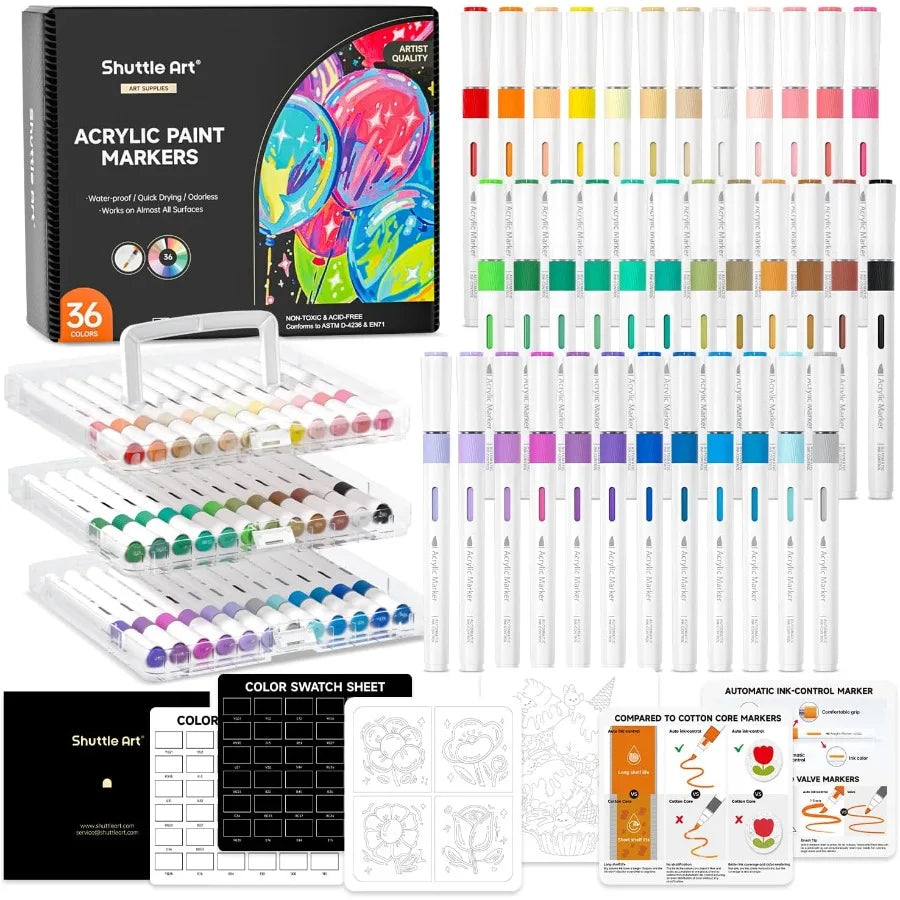Ink Control Acrylic Paint Markers 36 Colors