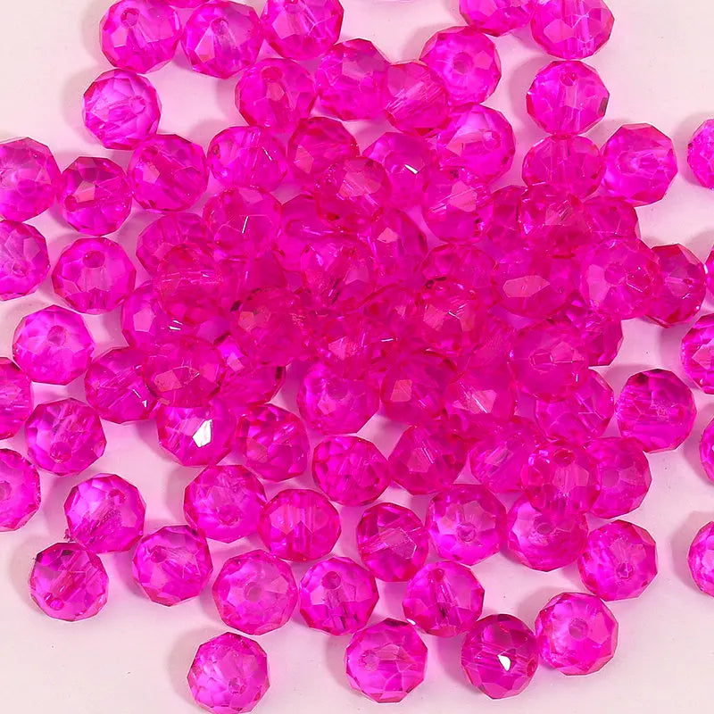 Faceted Glass Round Beads for Jewelry Making