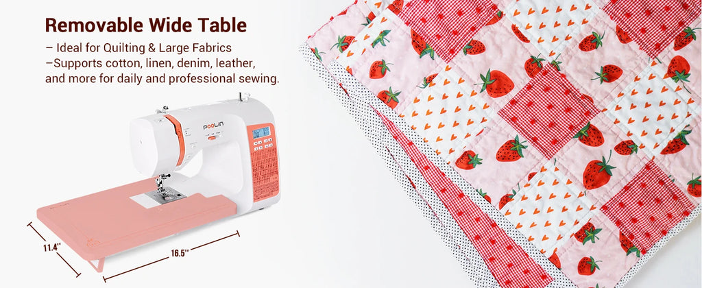 Heavy Duty Computerized Sewing Machine with Built-in 200 Stitches