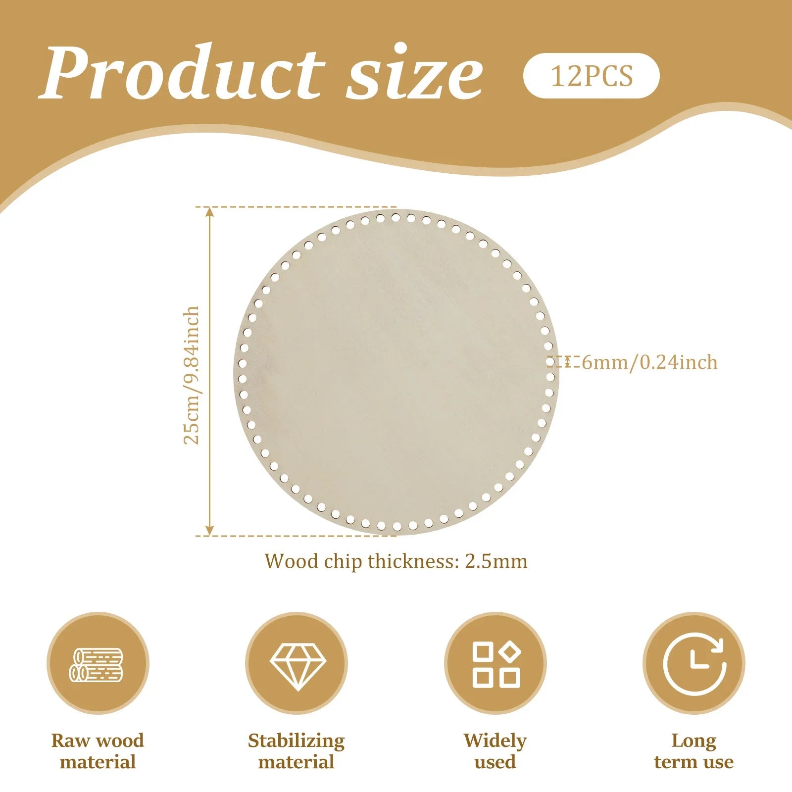 Wood Bag Bases for Crochet Bag & Crafts