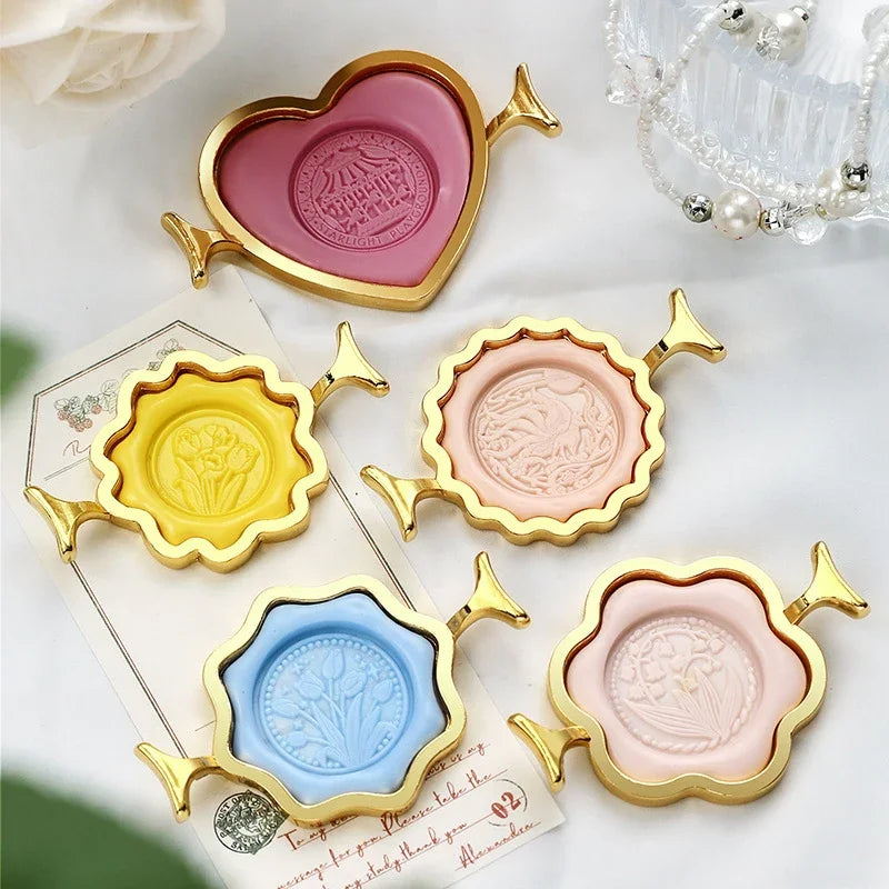Wax Seal Metal Mold Round Flower Heart Shape