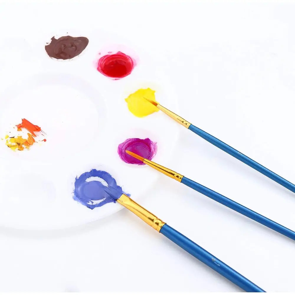 100 Packs / 1000 pcs Nylon Hair Brushes for All Purpose Oil Watercolor Painting Artist Professional Kits