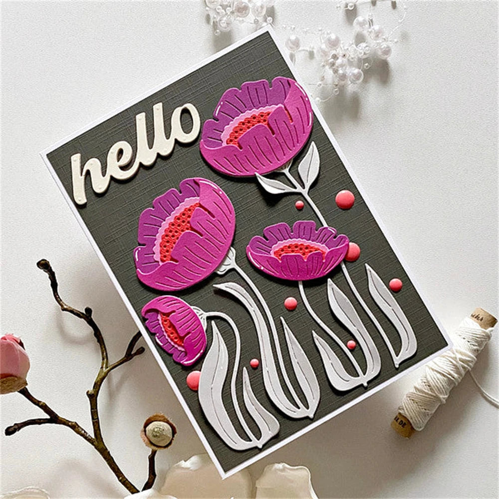 Tulips Metal Cutting Dies For DIY Scrapbooking