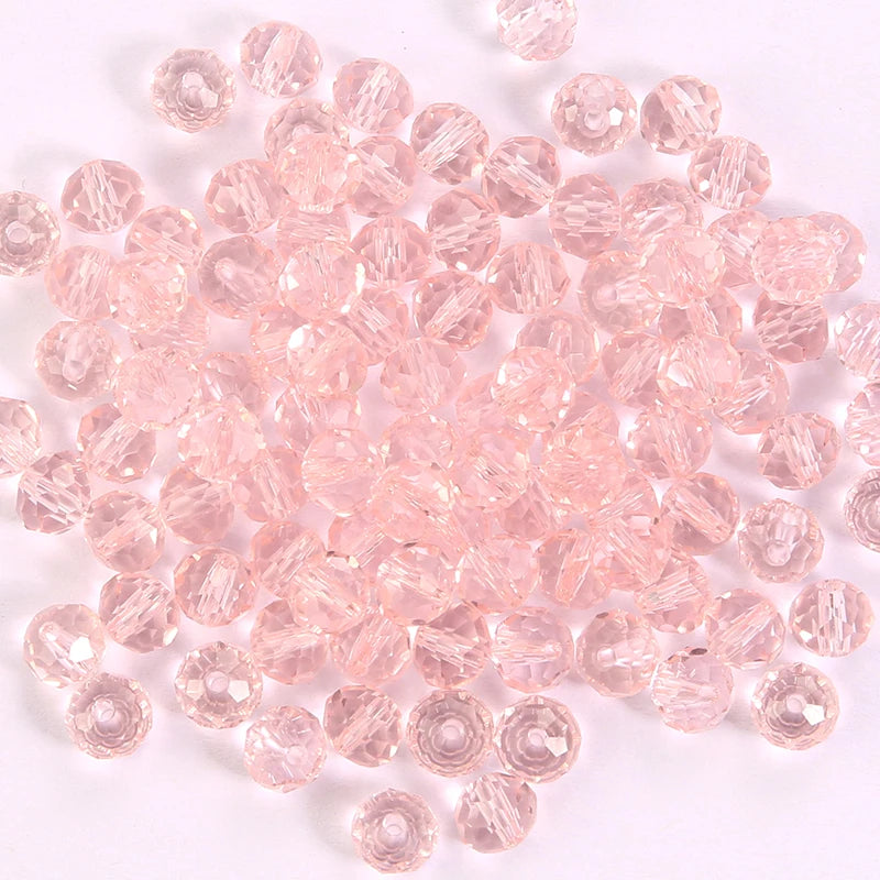 Faceted Glass Round Beads for Jewelry Making