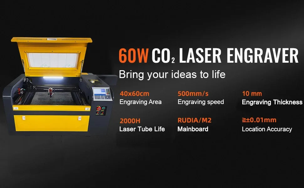 Laaser Engraving Machine with Digital Control Panel for Wood Leather and Acrylic