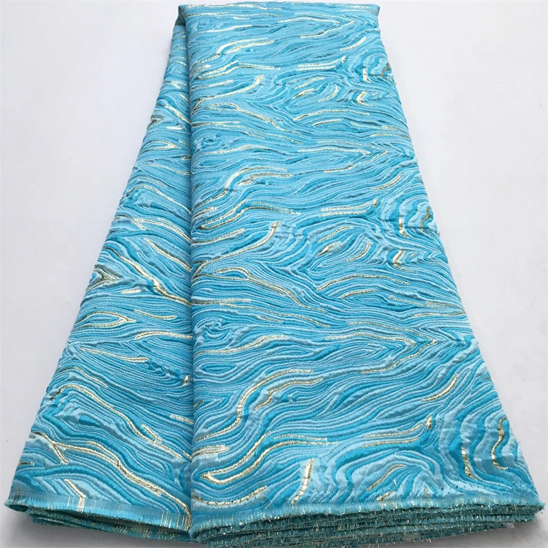 Luxury Africa Nigerian Brocade Lace Fabric for Evening Prom Luxury Women Dresses