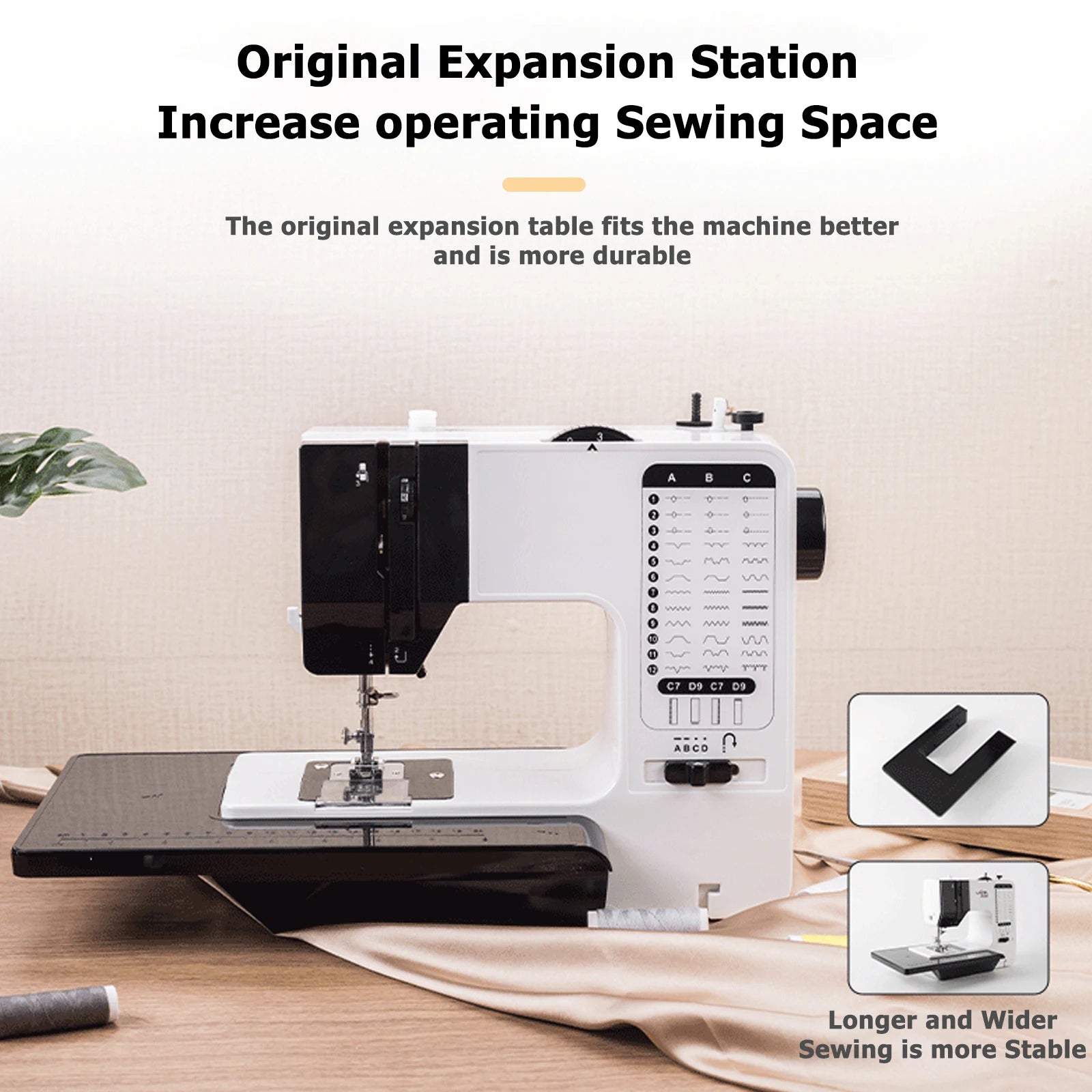 12 Stitch Mini Sewing Machine with Sewing Table and 113PCS Sewing Kit