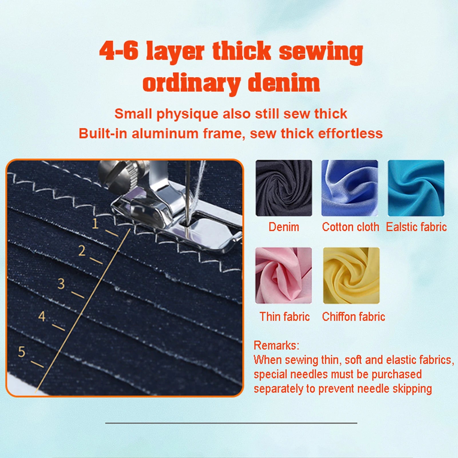 12 Stitches Electric Sewing Machine Mini Double Thread