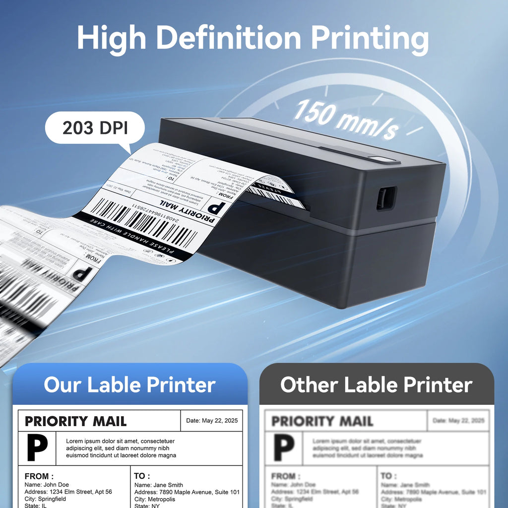 Portable Thermal Label Printer USB Bluetooth