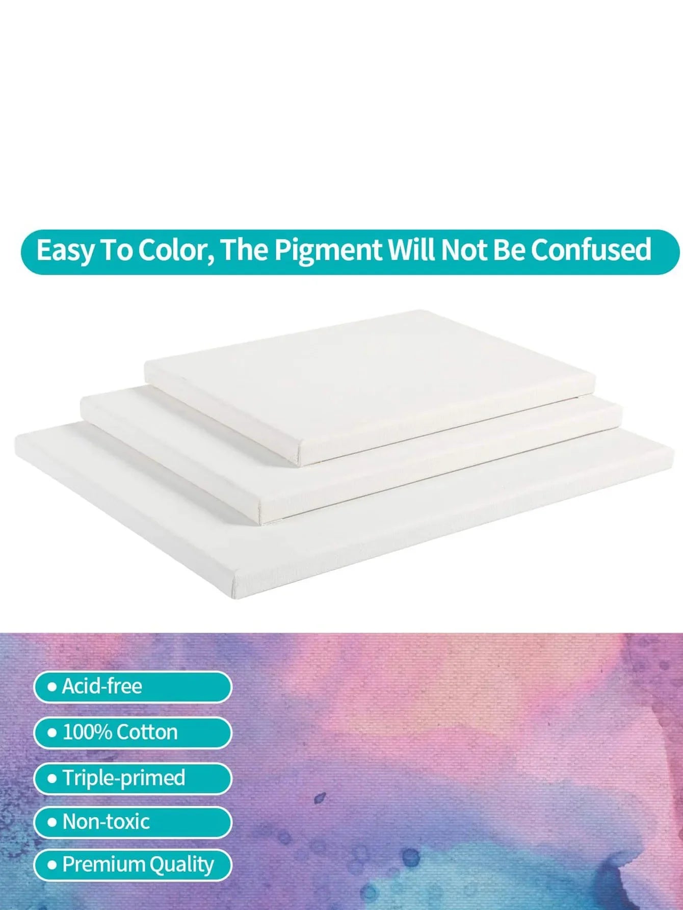8x10" Inch 100% Cotton Canvas Boards for Acrylic & Oil Paint