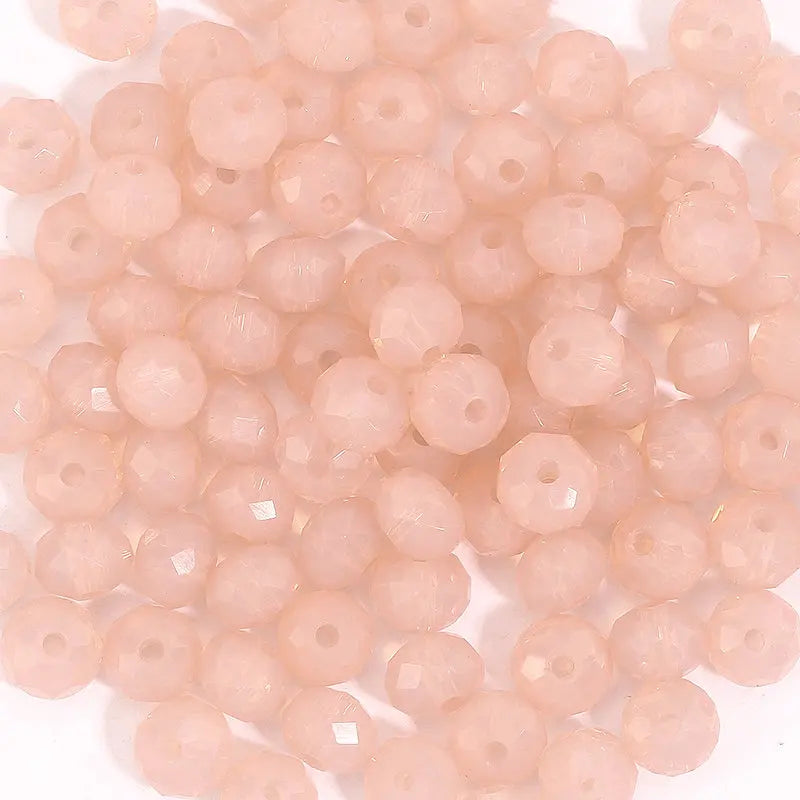 Faceted Glass Round Beads for Jewelry Making