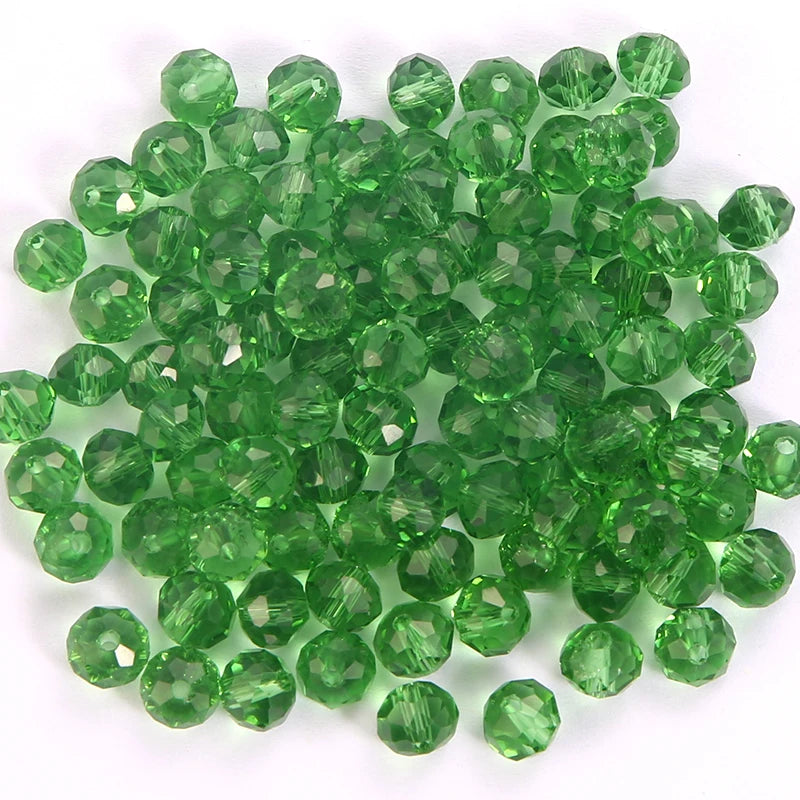 Faceted Glass Round Beads for Jewelry Making