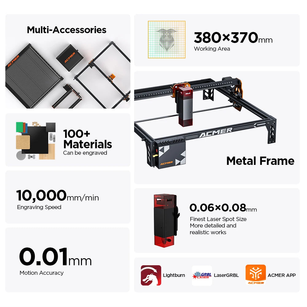 Ultra-thin Laser Cutting Engraving Machine Control For Acrylic Wood Glass Ceramic