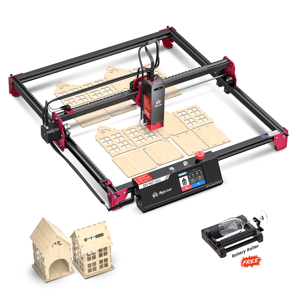 Metal & Wood Laser Cutter Engraver 3.5” Touch Scree Phone & WIFI