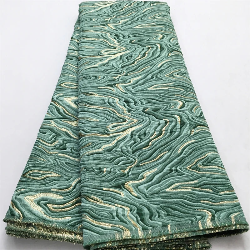 Luxury Africa Nigerian Brocade Lace Fabric for Evening Prom Luxury Women Dresses