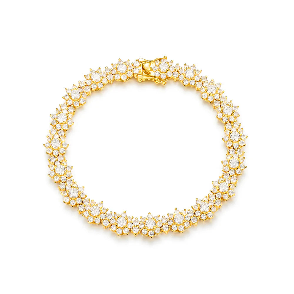 Silver Sparkling Sunflower Bracelet