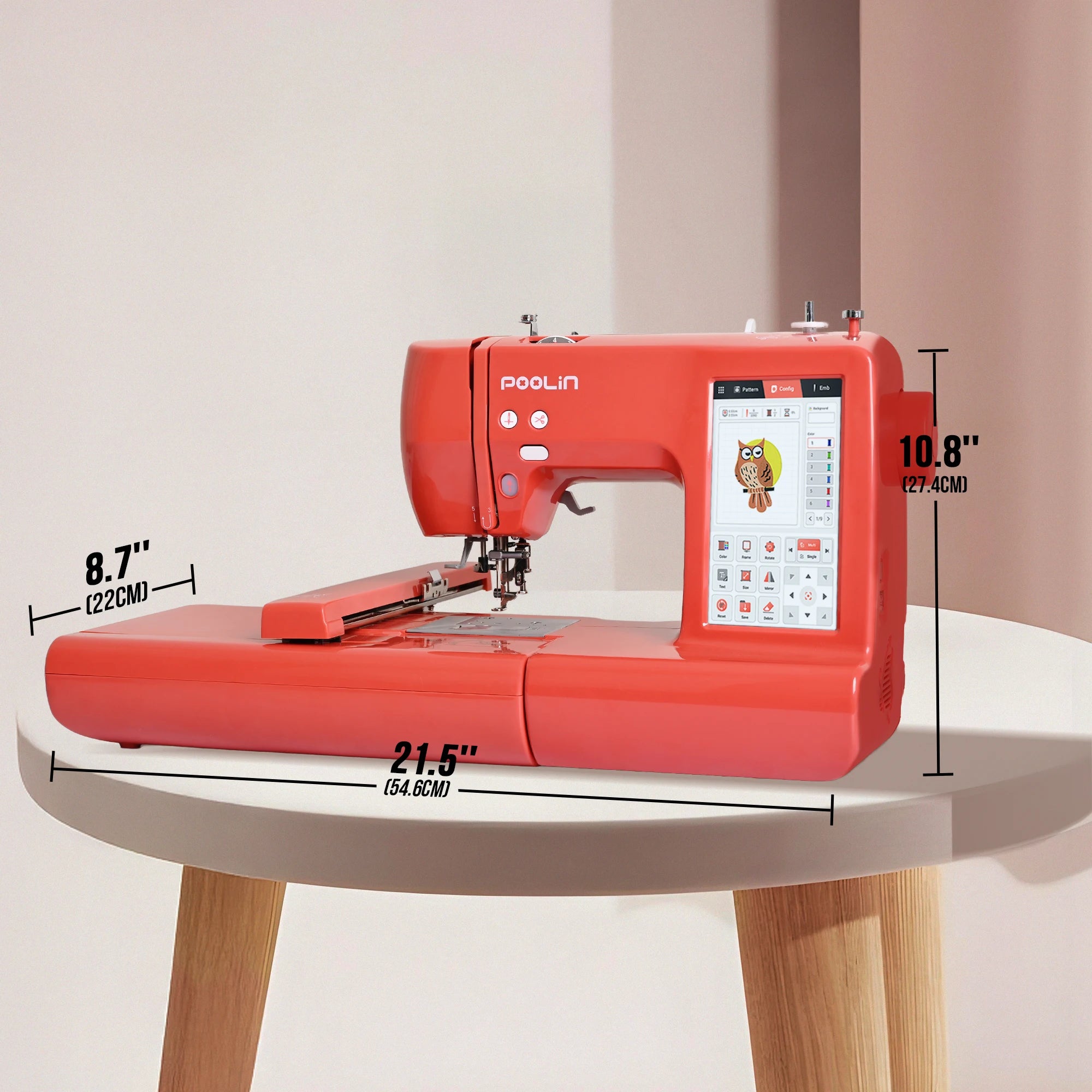 Computerized Embroidery Machine Including Thread & Tear Away Stabilizer & Bobbin