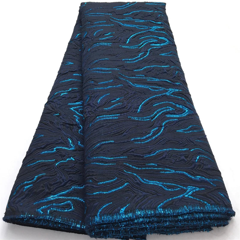 Luxury Africa Nigerian Brocade Lace Fabric for Evening Prom Luxury Women Dresses