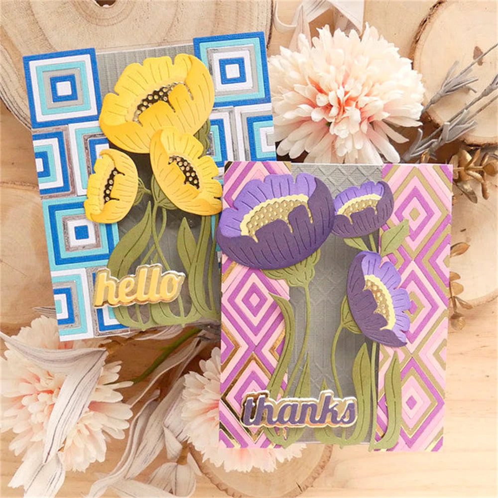 Tulips Metal Cutting Dies For DIY Scrapbooking