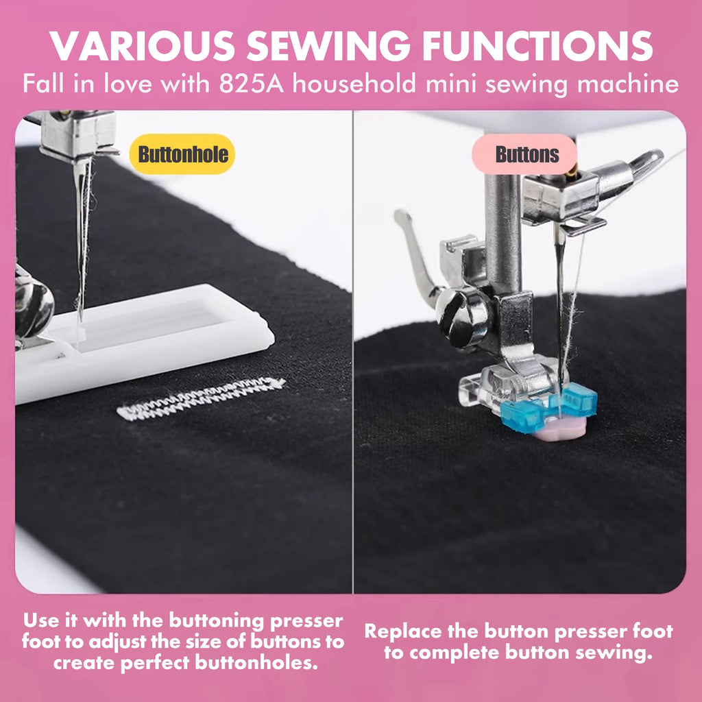Multifunctional Mini Sewing Machine 12 Stitches Electric  with Foot Pedal