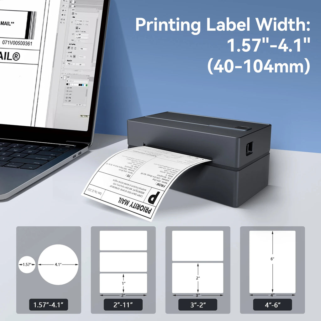 Portable Thermal Label Printer USB Bluetooth