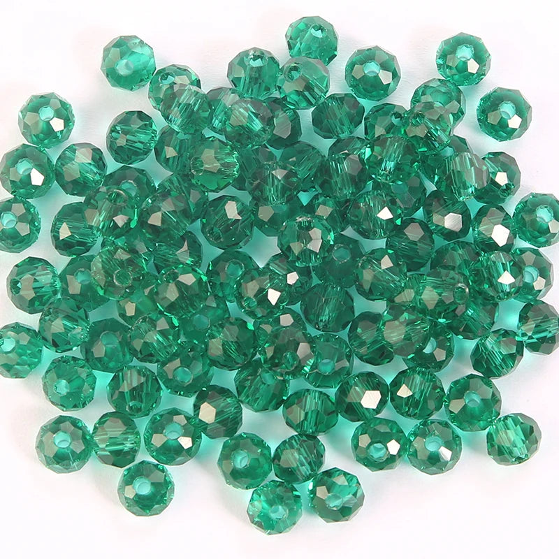 Faceted Glass Round Beads for Jewelry Making