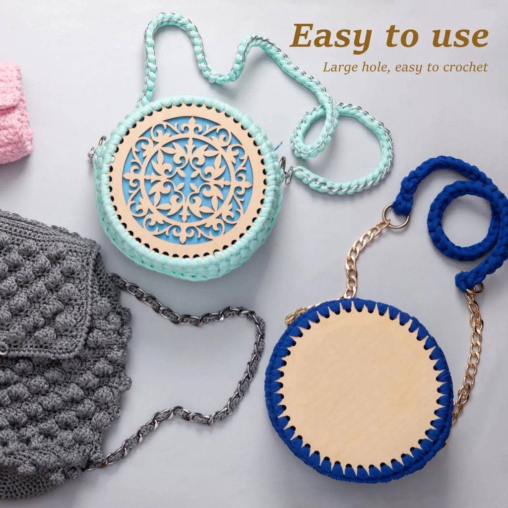 Wood Bag Bases for Crochet Bag & Crafts