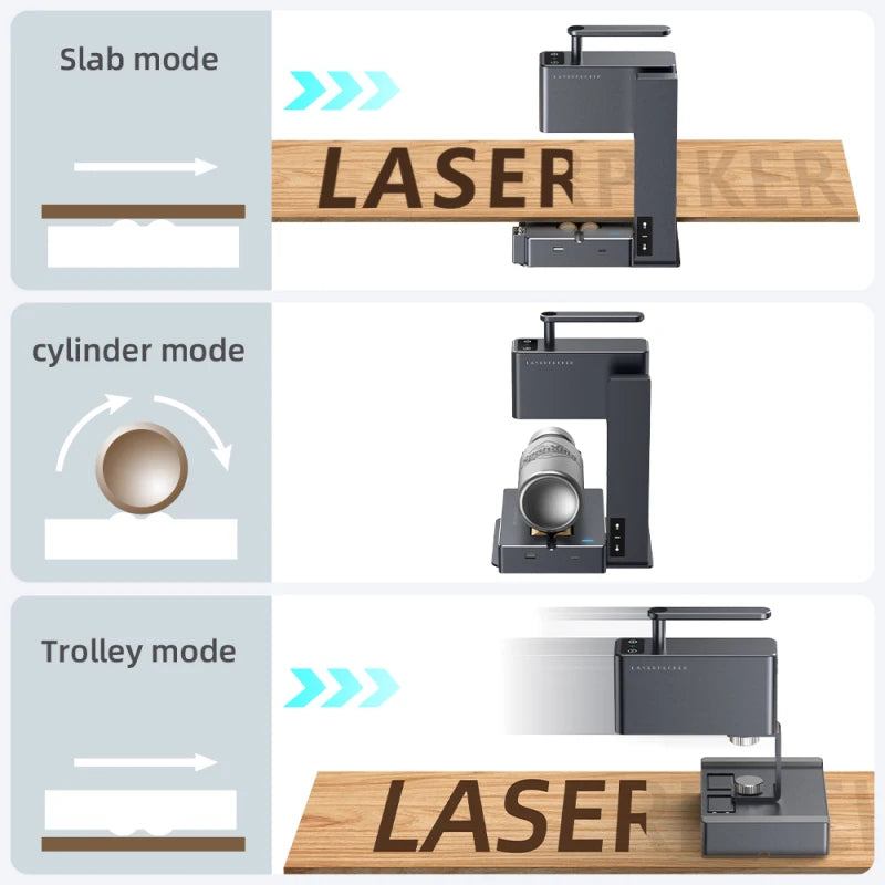 Laser Pecker Laser Engraver 2k 450nm Portable Machine For Paper Cutting wood bamboo Leather Colored Glass LP2
