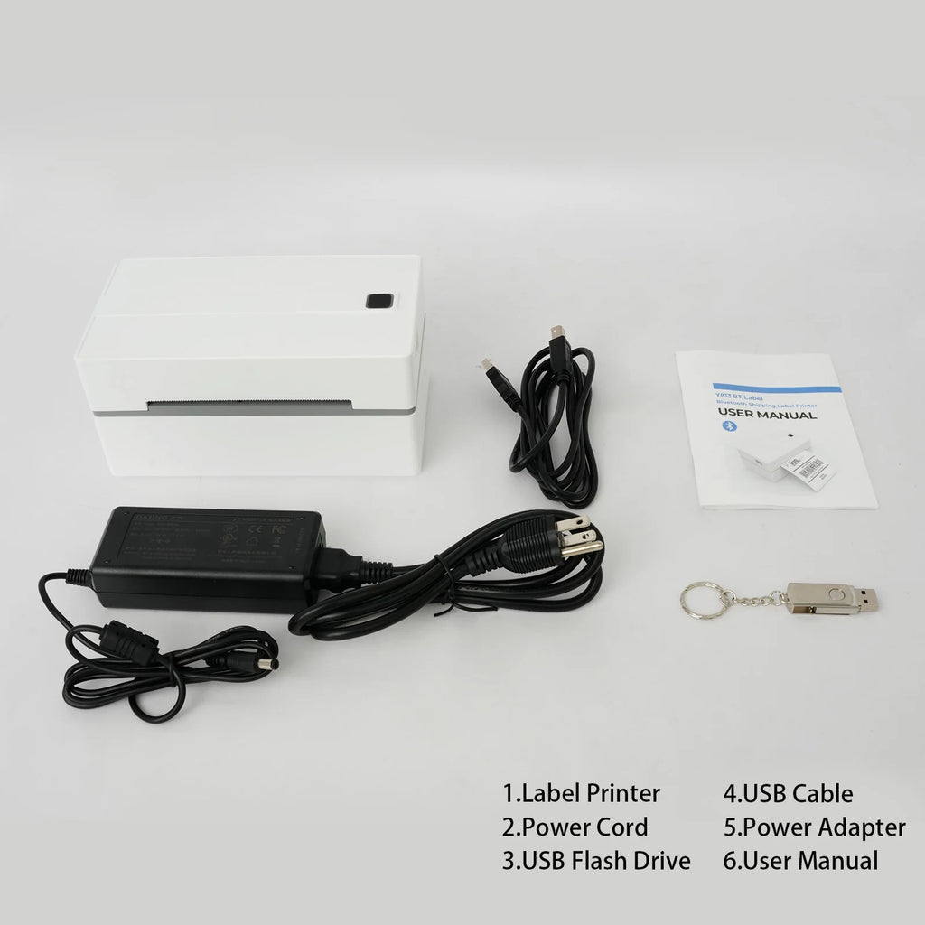 Portable Thermal Label Printer USB Bluetooth