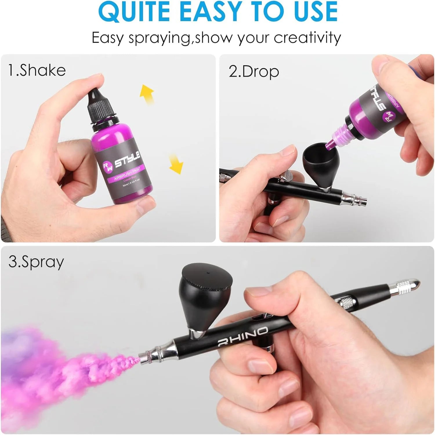 48 1 fl oz. Opaque Airbrush Paint Colors. Good Leather & Shoe Acrylic Paint Kit