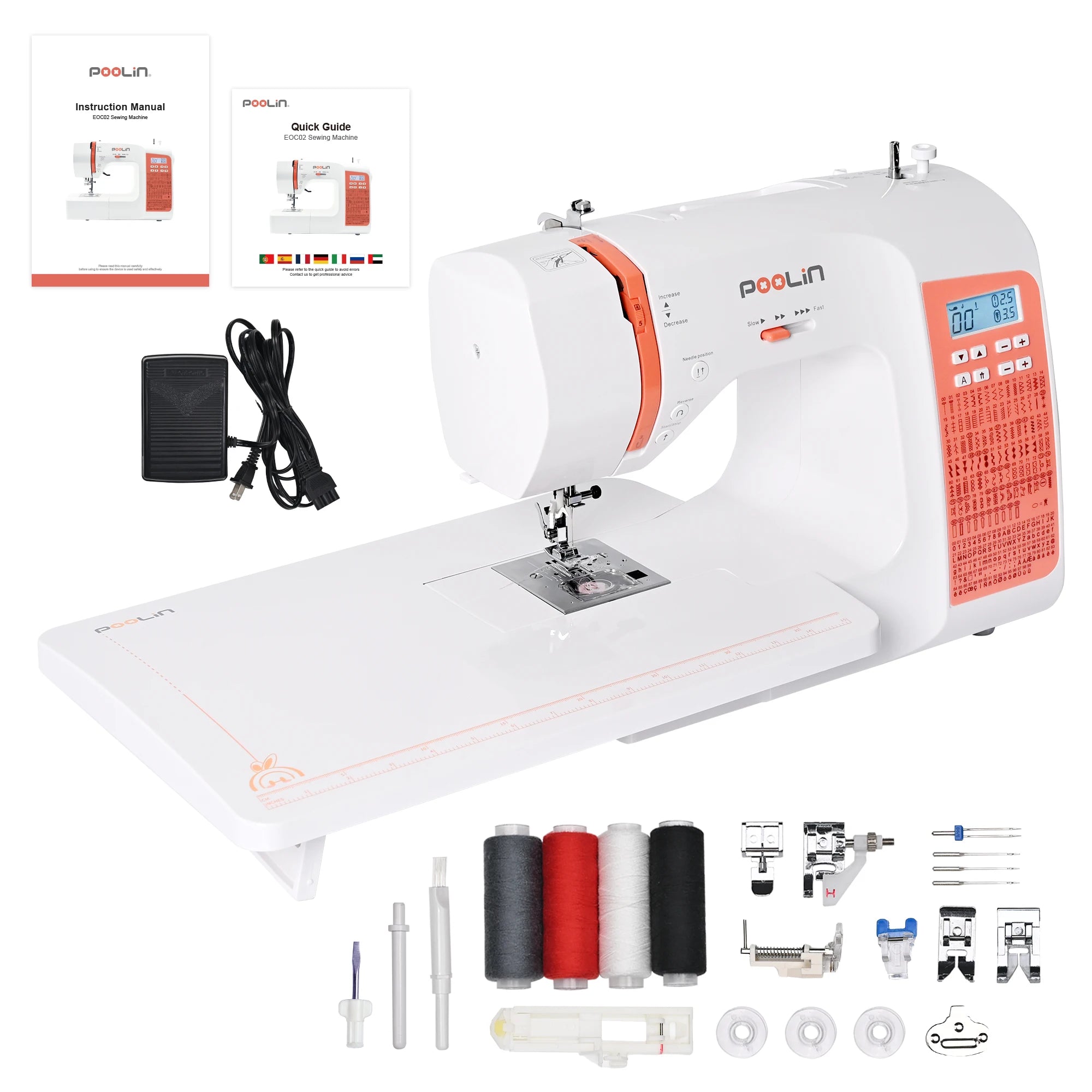 Heavy Duty Computerized Sewing Machine with Built-in 200 Stitches