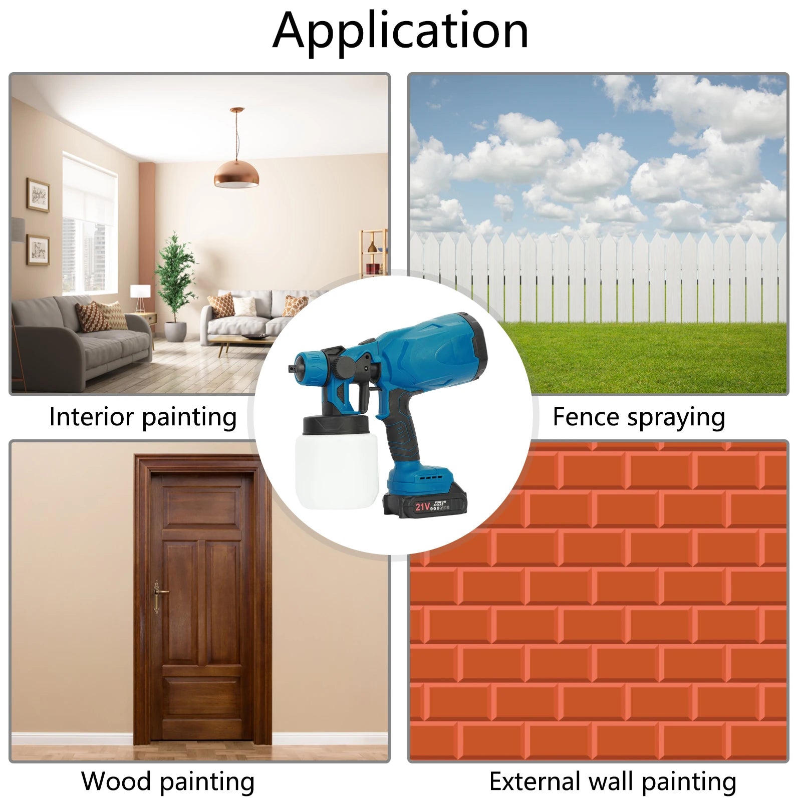 1 Set Mini 3 Paint Long-Spray Distance Patterns Rechargeable, Multipurpose, Electric, & Handheld