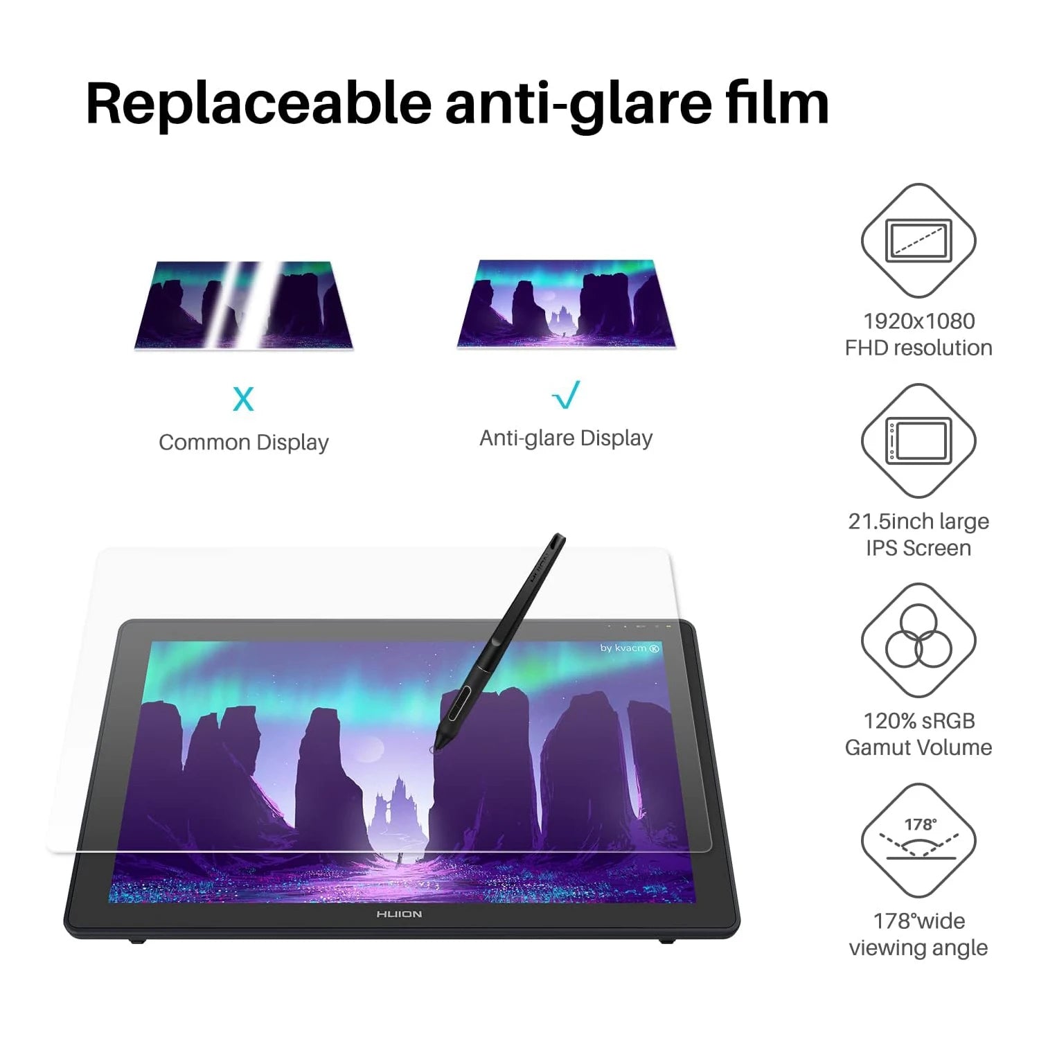 Graphic Pen Tablet Monitor with Pen (Display 21.5 Inch )