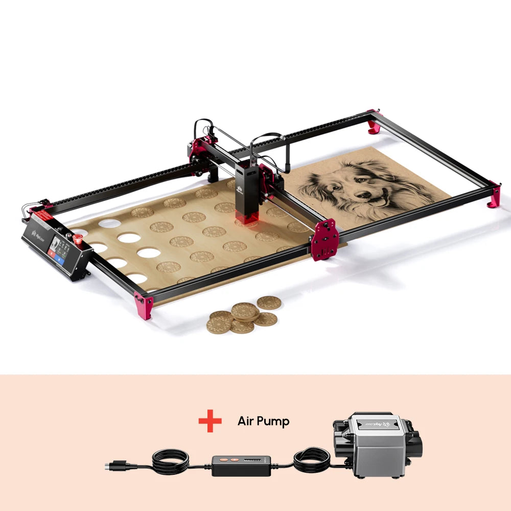 Metal & Wood Laser Cutter Engraver 3.5” Touch Scree Phone & WIFI