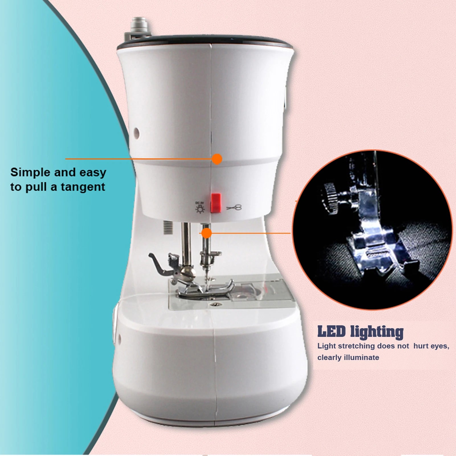 12 Stitches Electric Sewing Machine Mini Double Thread