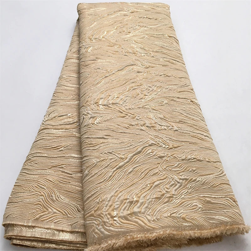 Luxury Africa Nigerian Brocade Lace Fabric for Evening Prom Luxury Women Dresses