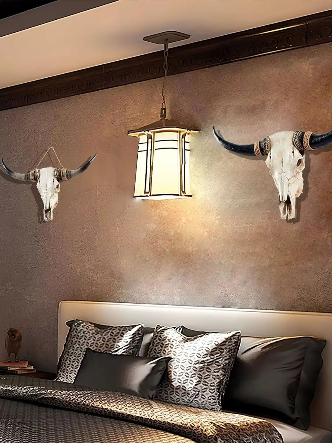 Modern Bull Head Wall Hanging Decoration, Built-in Hanging Design, Realistic  Longhorn Skull