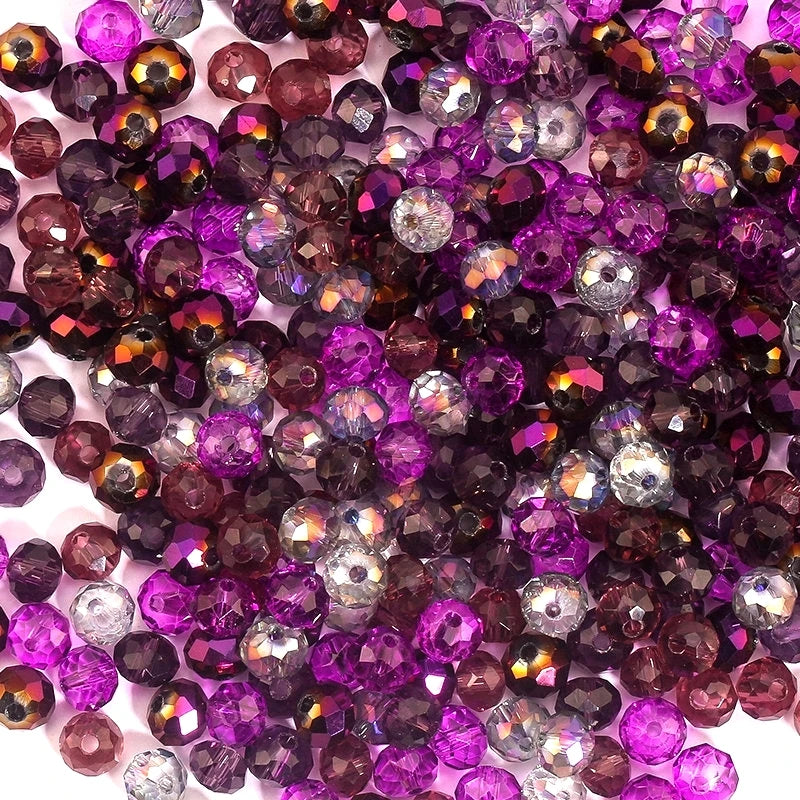 Faceted Glass Round Beads for Jewelry Making