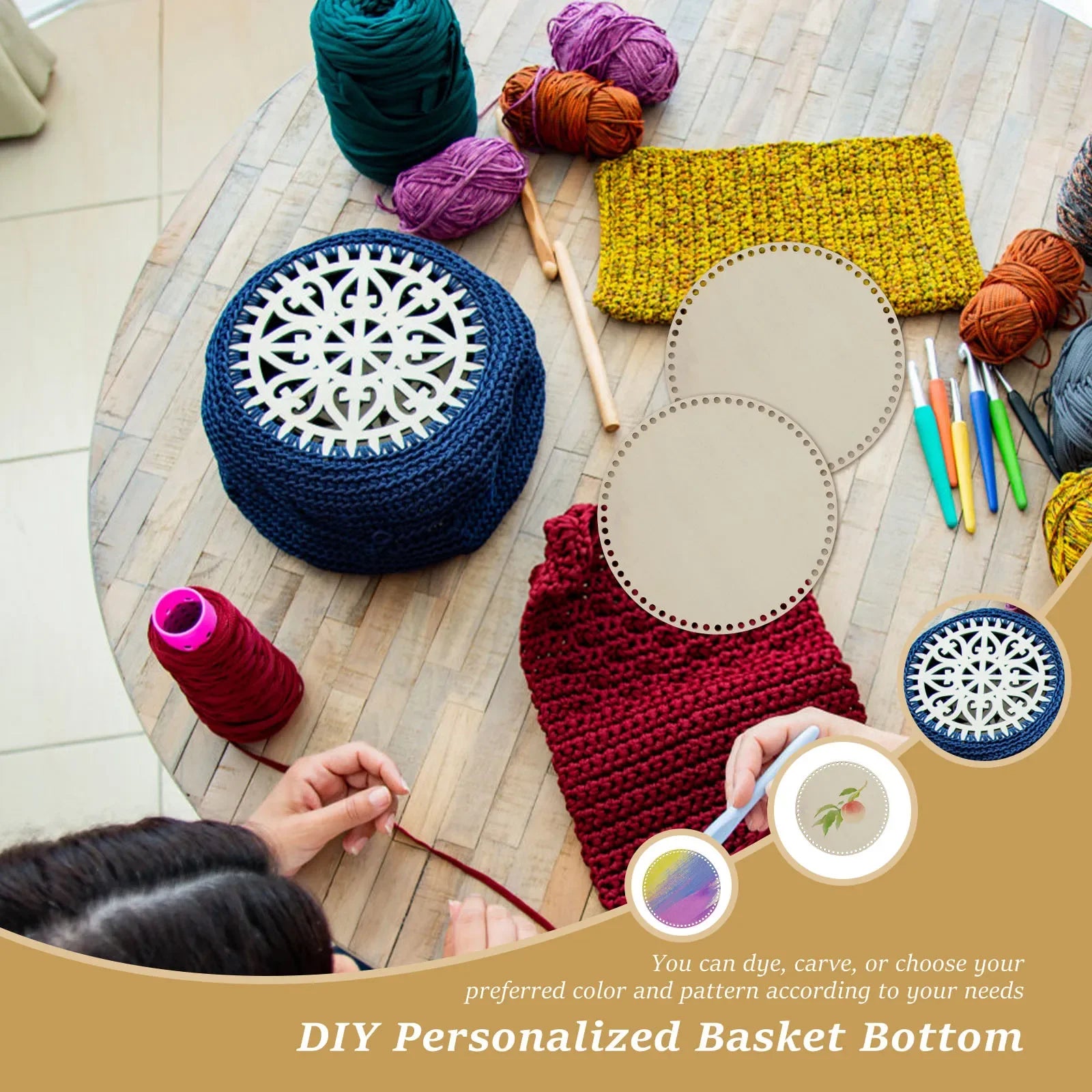 Wood Bag Bases for Crochet Bag & Crafts