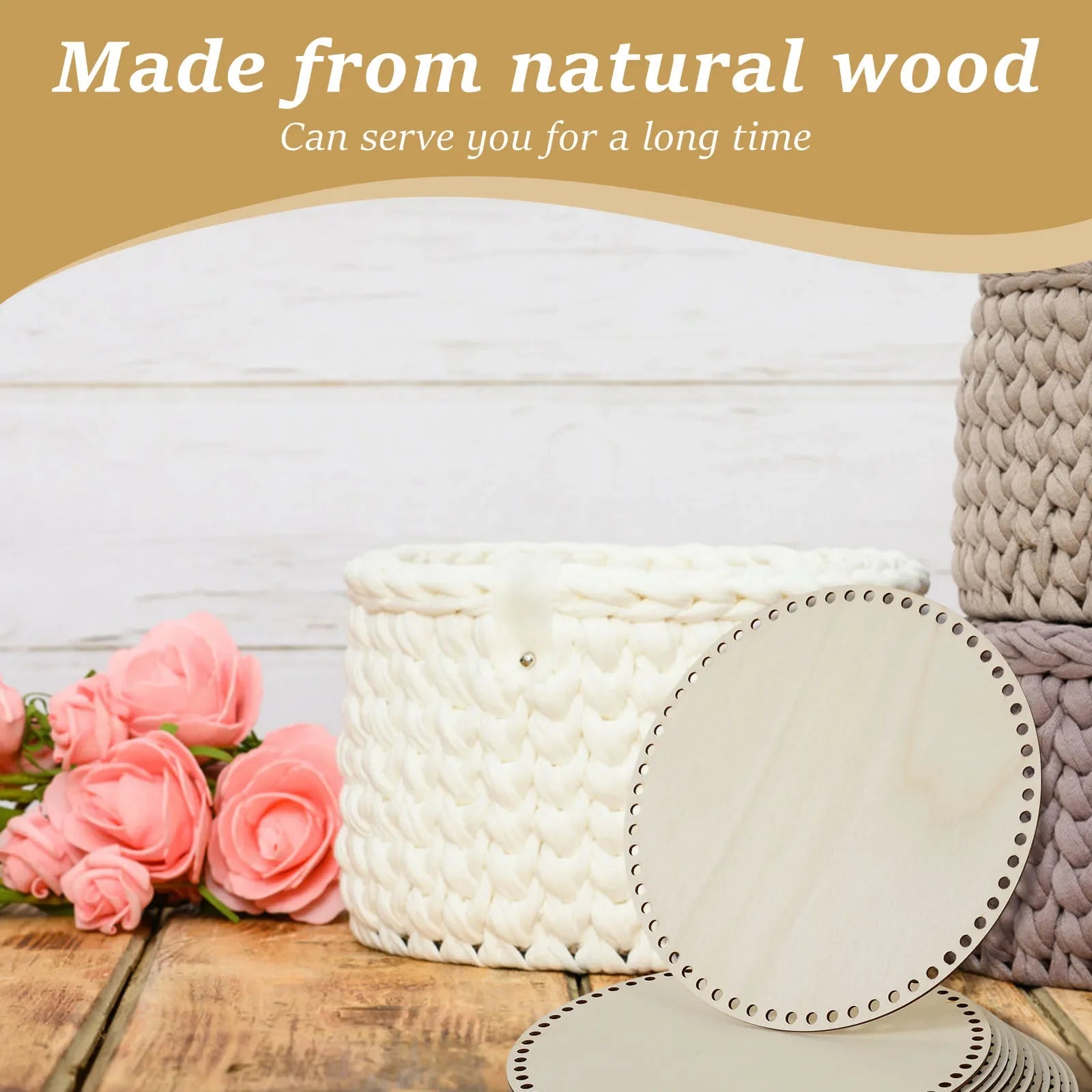 Wood Bag Bases for Crochet Bag & Crafts