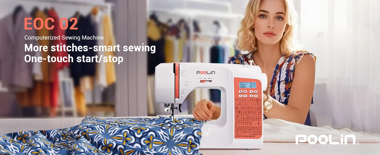 Heavy Duty Computerized Sewing Machine with Built-in 200 Stitches