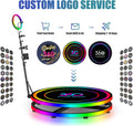 Rotating 360 Photo Booth Machine, Logo Via Remote For Parties