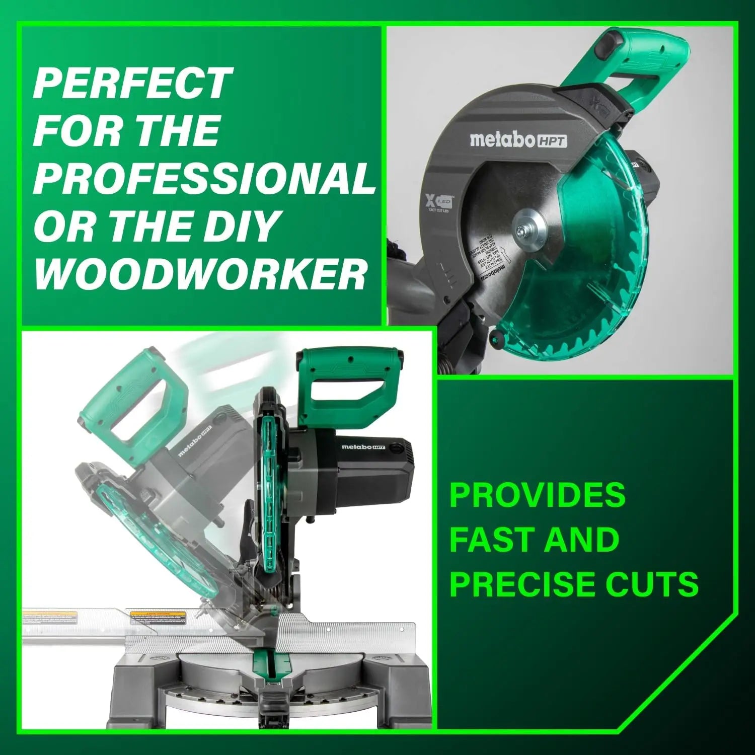 Single Bevel Miter Saw Xact Cut Shadow Line, Precision Angles, Lightweight