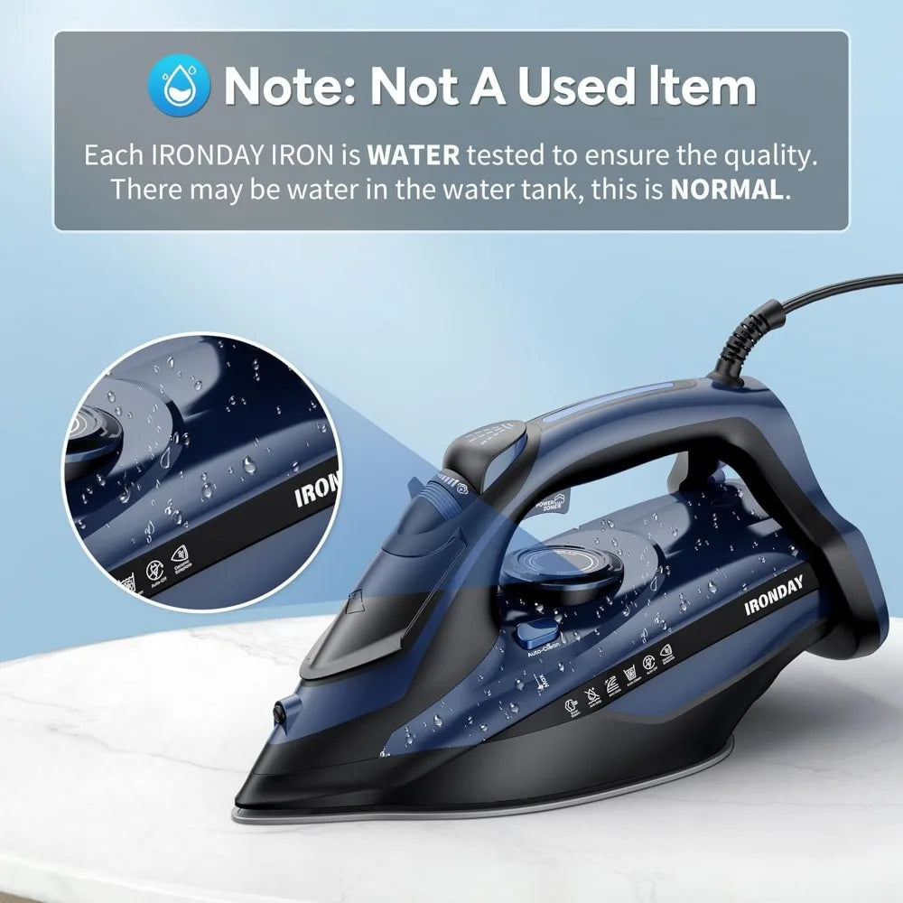 Steam Iron for Clothes  3-Way Auto shutoff, Burst Steam, Spray Mist,